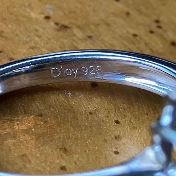 Natural Moroccan Amethyst Champagne Zircon Sterling Silver Ring Size 5 - Picture 5 of 8